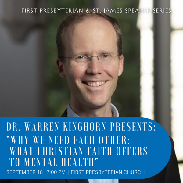 Speaker Event: Why We Need Each Other - What Christian Faith Offers to Mental Health Care